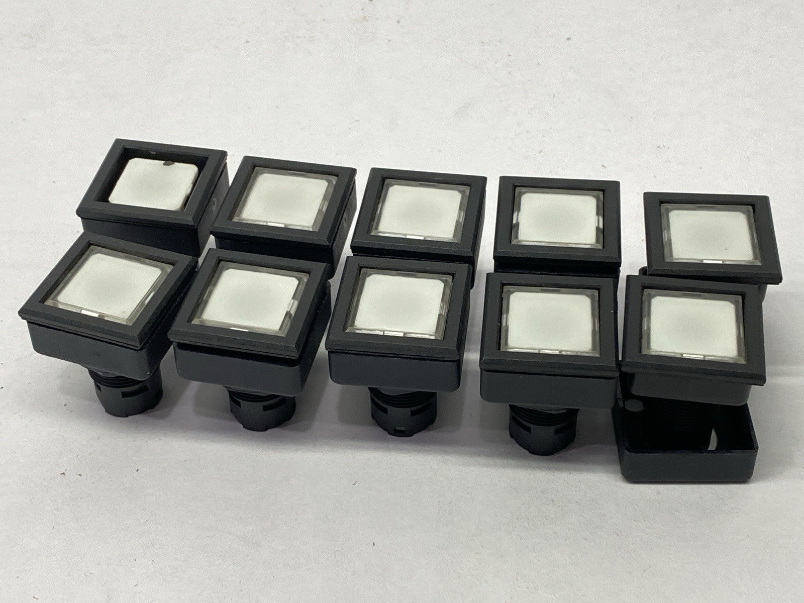 Trumpf 047983 Illuminated White Square Push Button LOT OF 10 - Maverick Industrial Sales