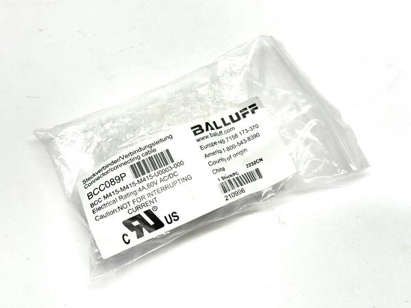 Balluff BCC M415-M415-M415-U0003-000 Tee  M M12 5-Pin - F M12 4-Pin BCC089P - Maverick Industrial Sales