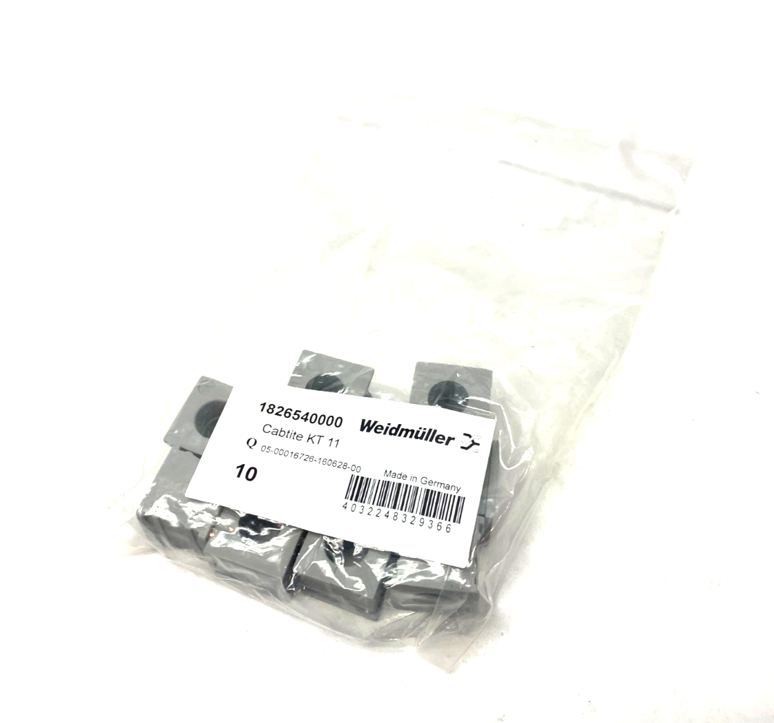 1826540000 | Weidmüller Cable Frame Grommet Seal Cabtite KT 11 Gray PKG OF 10 - New - Maverick Industrial Sales