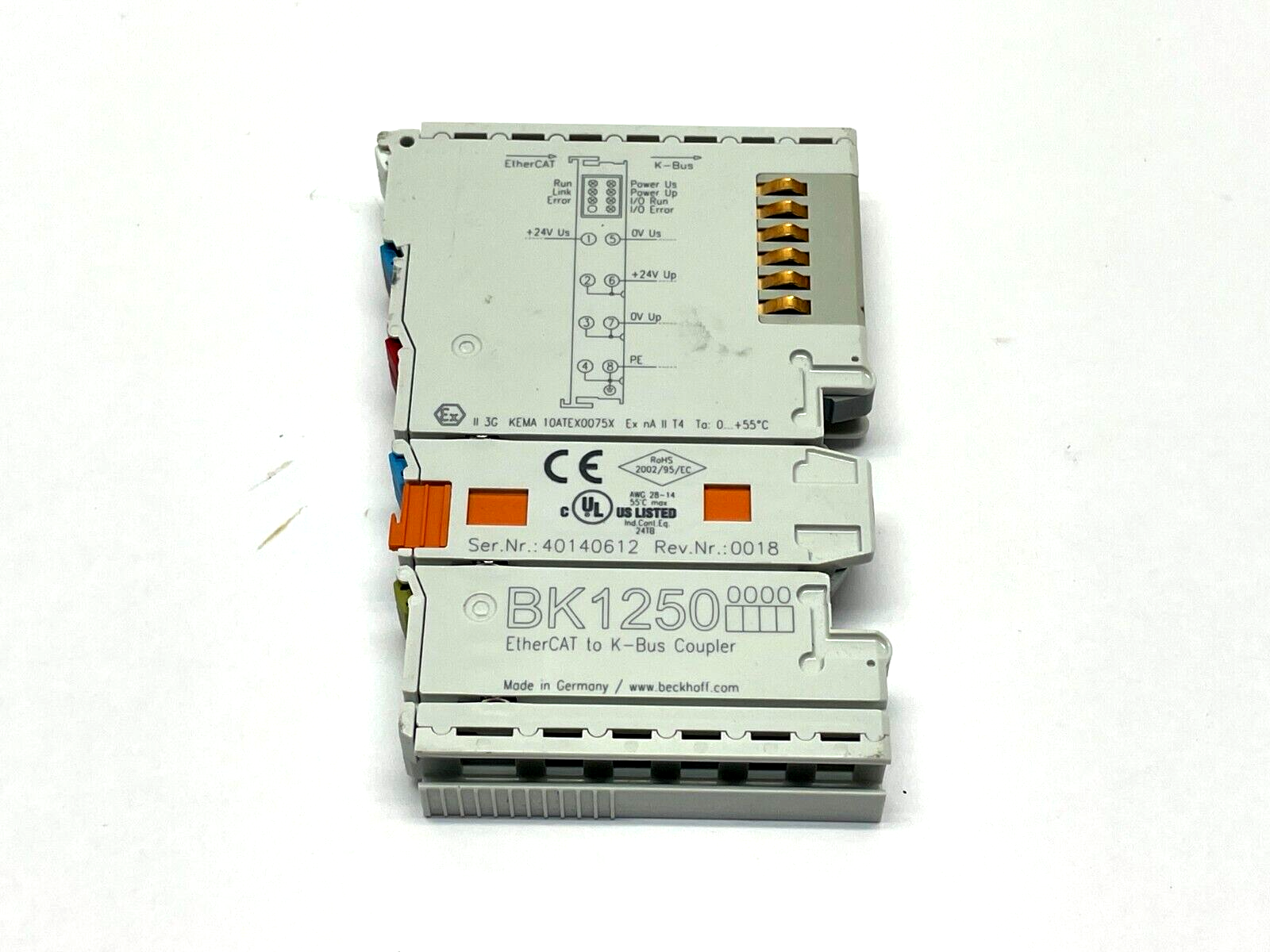 Beckhoff BK1250 Rev. 0018 EtherCAT to K-Bus Coupler - Maverick Industrial Sales