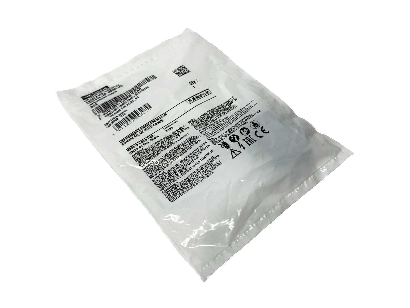 Siemens 3SU1401-1BB60-1AA0 LED Module White for Front Plate Mounting 24V AC/DC - Maverick Industrial Sales