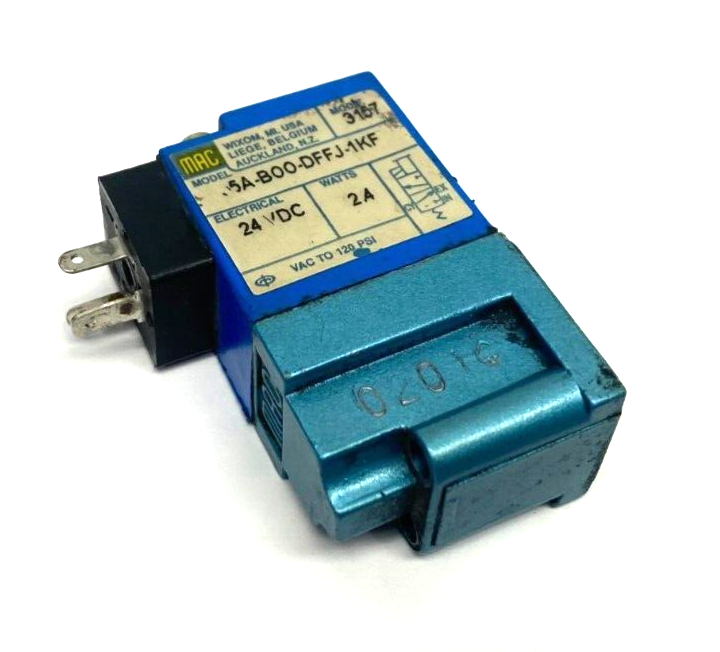 MAC Valves 35A-B00-DFFJ-1KF Direct Solenoid Operated 3-Way Poppet Valve - Used - Maverick Industrial Sales