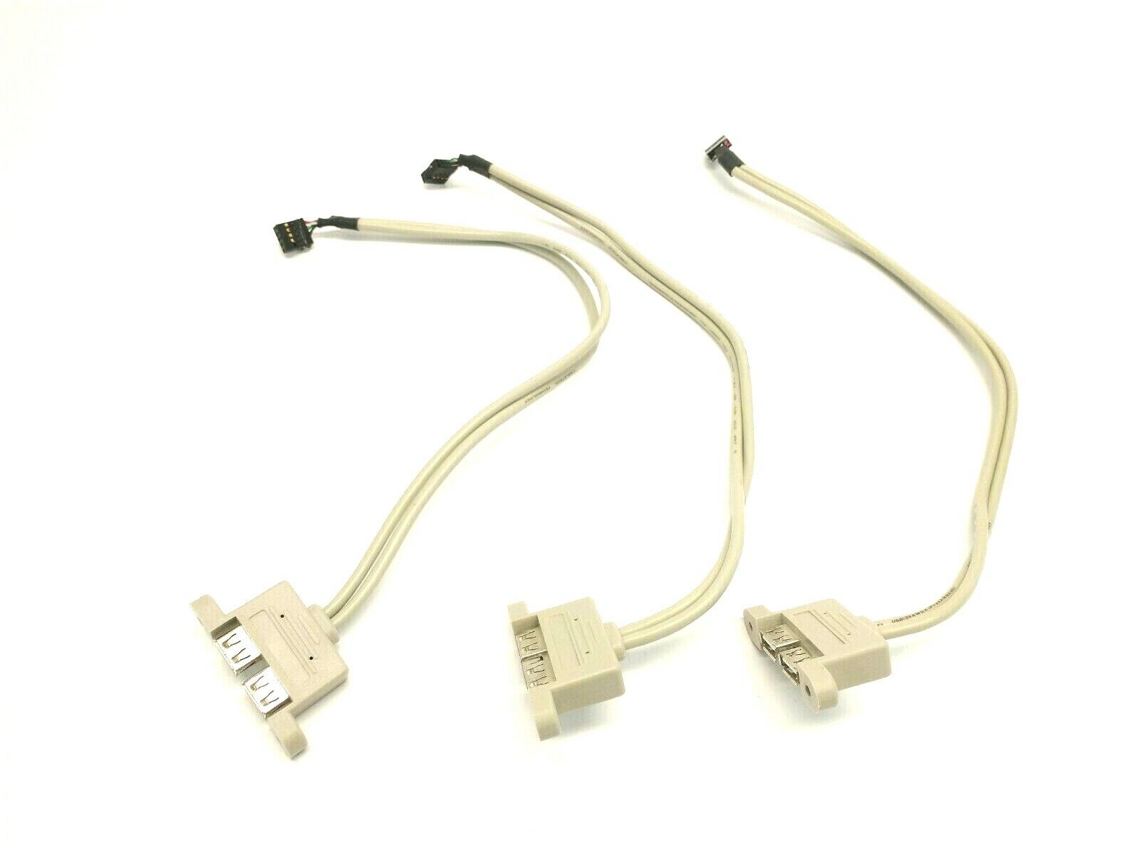 USB(28AWGX1P+24AWGX2C) | Cabletech Dual USB 2.0 Hub To Motherboard 9-Pin LOT OF 3 - Used - Maverick Industrial Sales