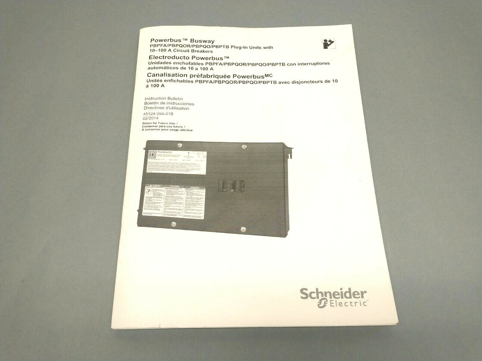 Schneider Electric 45124-054-01B Powerbus Plug-In Units Instruction Bulletin - Used - Maverick Industrial Sales