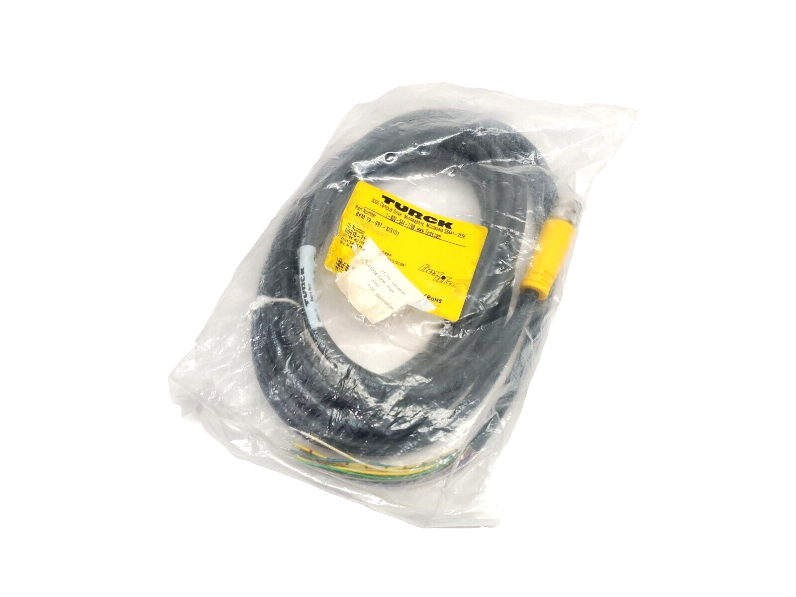 Turck BKM 19-997-5/S101 Actuator & Sensor Cordset M16 Female 19-Pin 5m U0915-71 - New - Maverick Industrial Sales