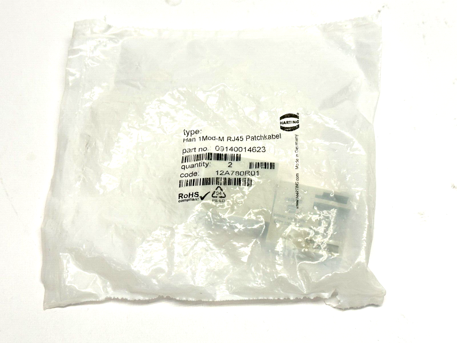 Harting 09 14 001 4623 Han RJ45 Module, for Patch Cables & RJ-I - New – Open box - Maverick Industrial Sales