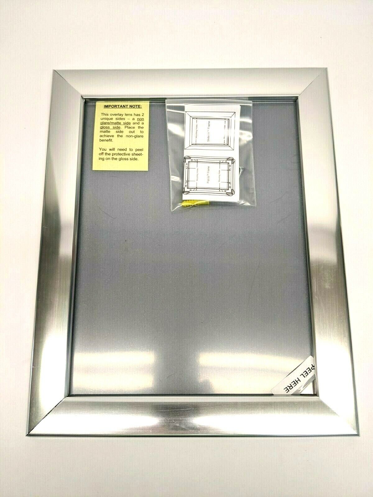 FF-ST | Alpina 1.25" FlipUp Silver Front Load Frame 8.5" x 11" - Open box - Maverick Industrial Sales