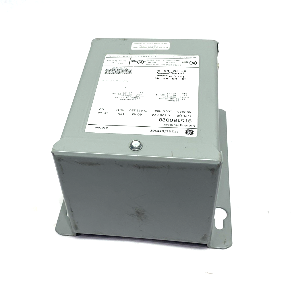 9T51B0028 | ABB General Electric Transformer 1C,0.5kVA,120x240-120/240,100C,3R,QB - New – Open box - Maverick Industrial Sales