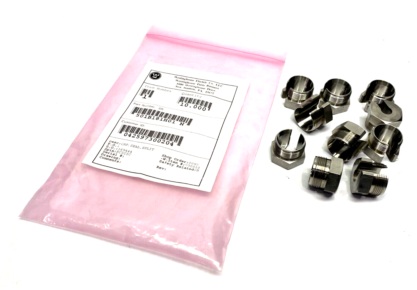 Westinghouse 501B181H01 N Split Cap Seal 10-PACK - New - Maverick Industrial Sales