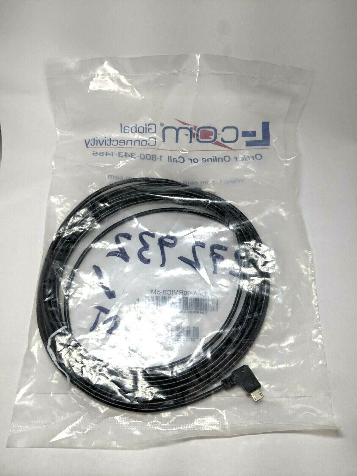 CAA-90RMICB-5M | L-Com Angled USB Cable, Straight A Male / Angled Micro B Male, 5M - Open box - Maverick Industrial Sales