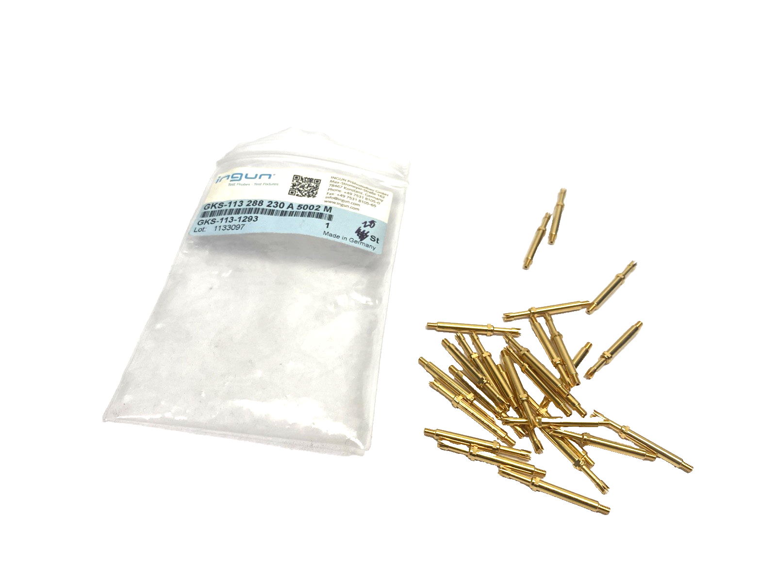 Ingun GKS-113 288 230 A 5002 M Spring Loaded Test Probe GKS-113-1293 LOT OF 28 - Maverick Industrial Sales