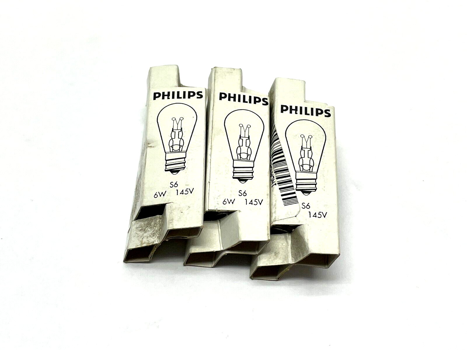 Philips S6 Incandescent Light Bulb 6W 145V LOT OF 3 - New - Maverick Industrial Sales