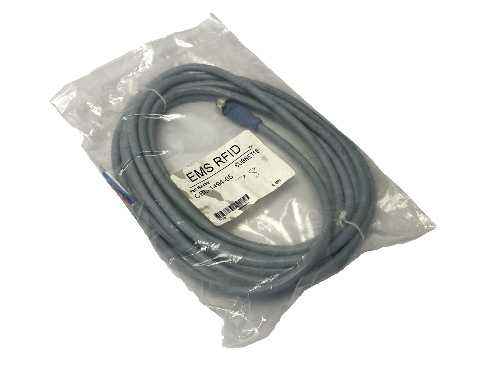 Datalogic CBL-1494-05 Single Ended Connector Cordset M12 5m - New - Maverick Industrial Sales