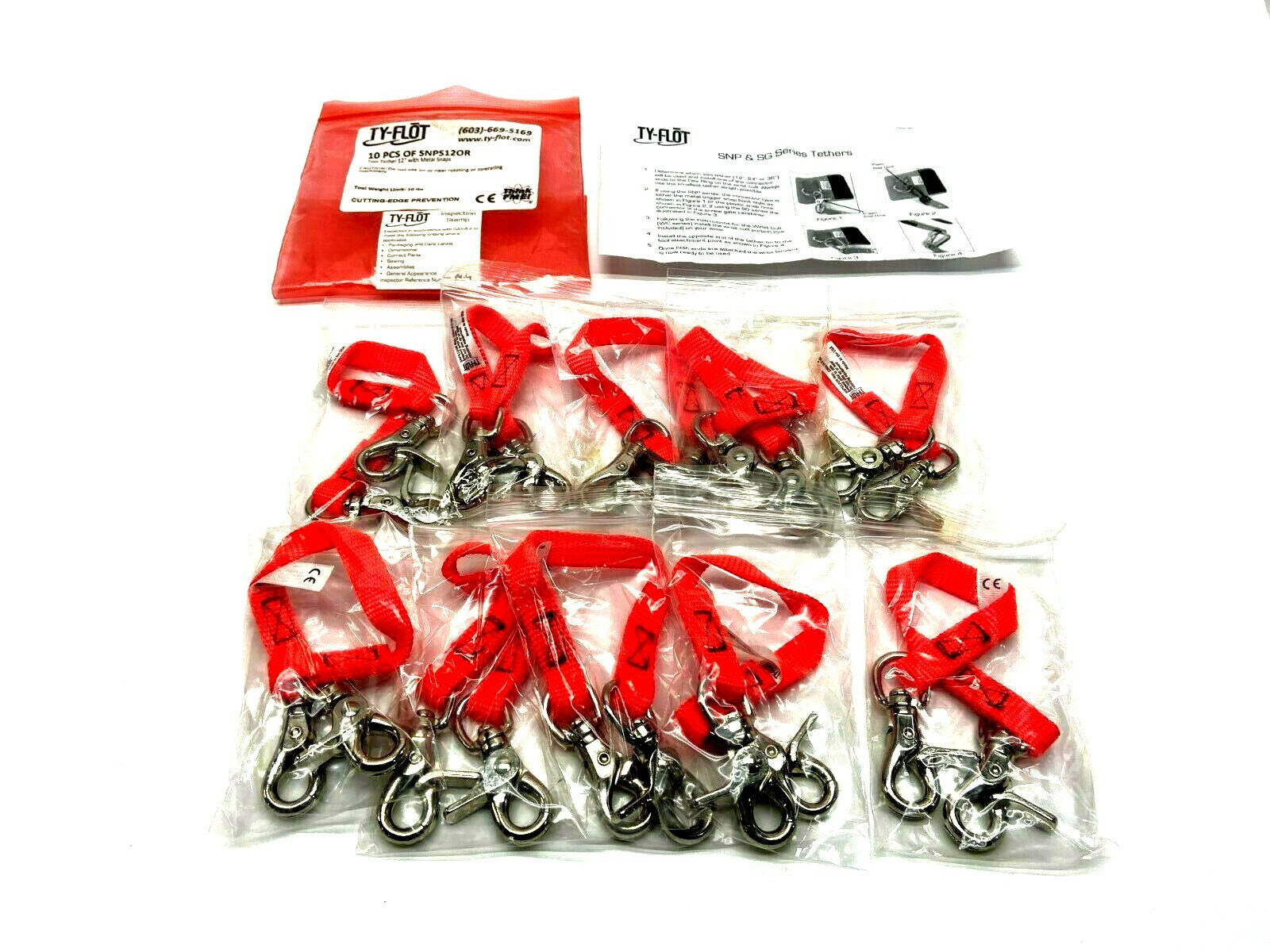 TY-FLOT Heavy Duty 12" Key Ring Tool Leash Lanyard Keychain Tether LOT OF 10 - Maverick Industrial Sales