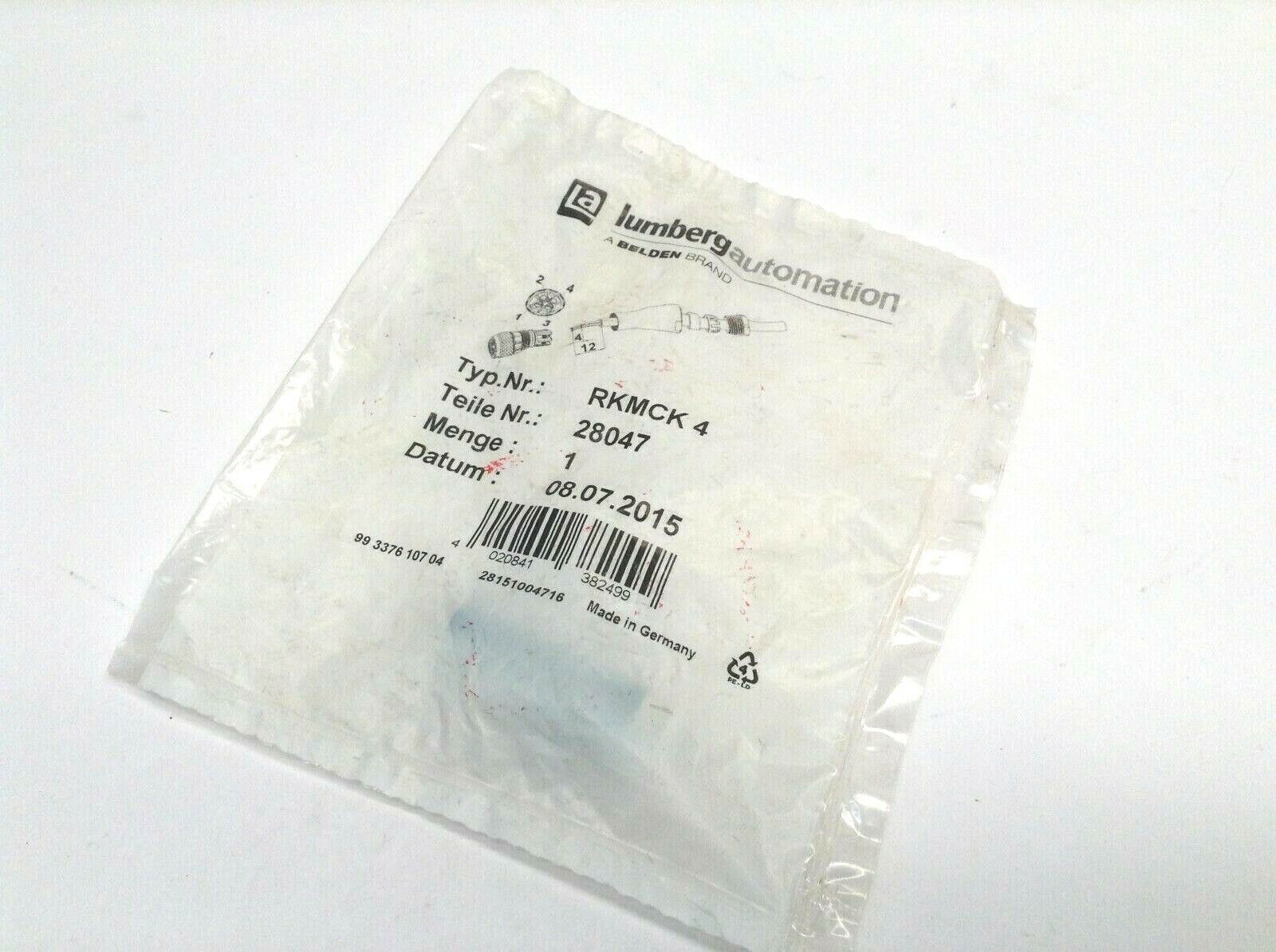 Lumberg Automation RKMCK 4 28047 Connector 4020841382499 - Maverick Industrial Sales