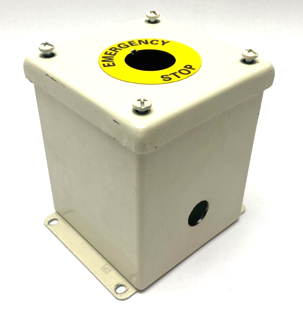 Hoffman E1PBXM Extra Deep Emergency Push Button Enclosure White - Maverick Industrial Sales