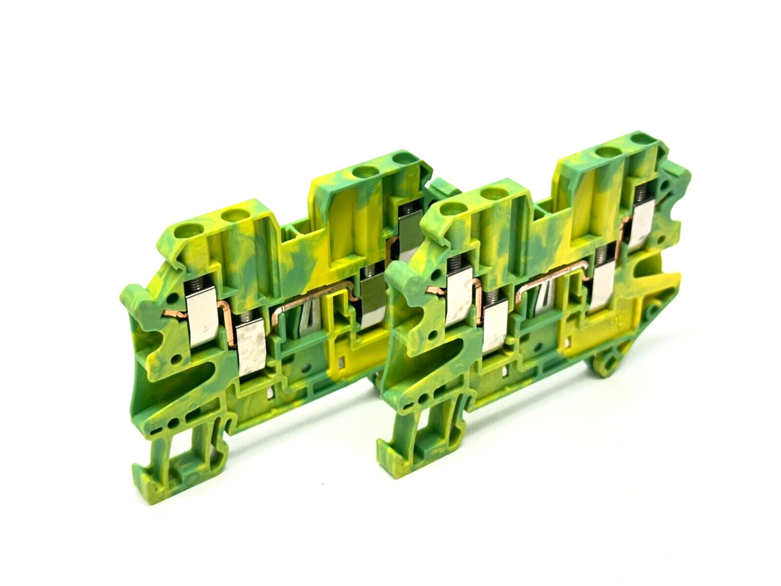 Phoenix Contact UT 2,5-QUATTRO-PE Ground Terminal Block 3044568 LOT OF 2 - Used - Maverick Industrial Sales