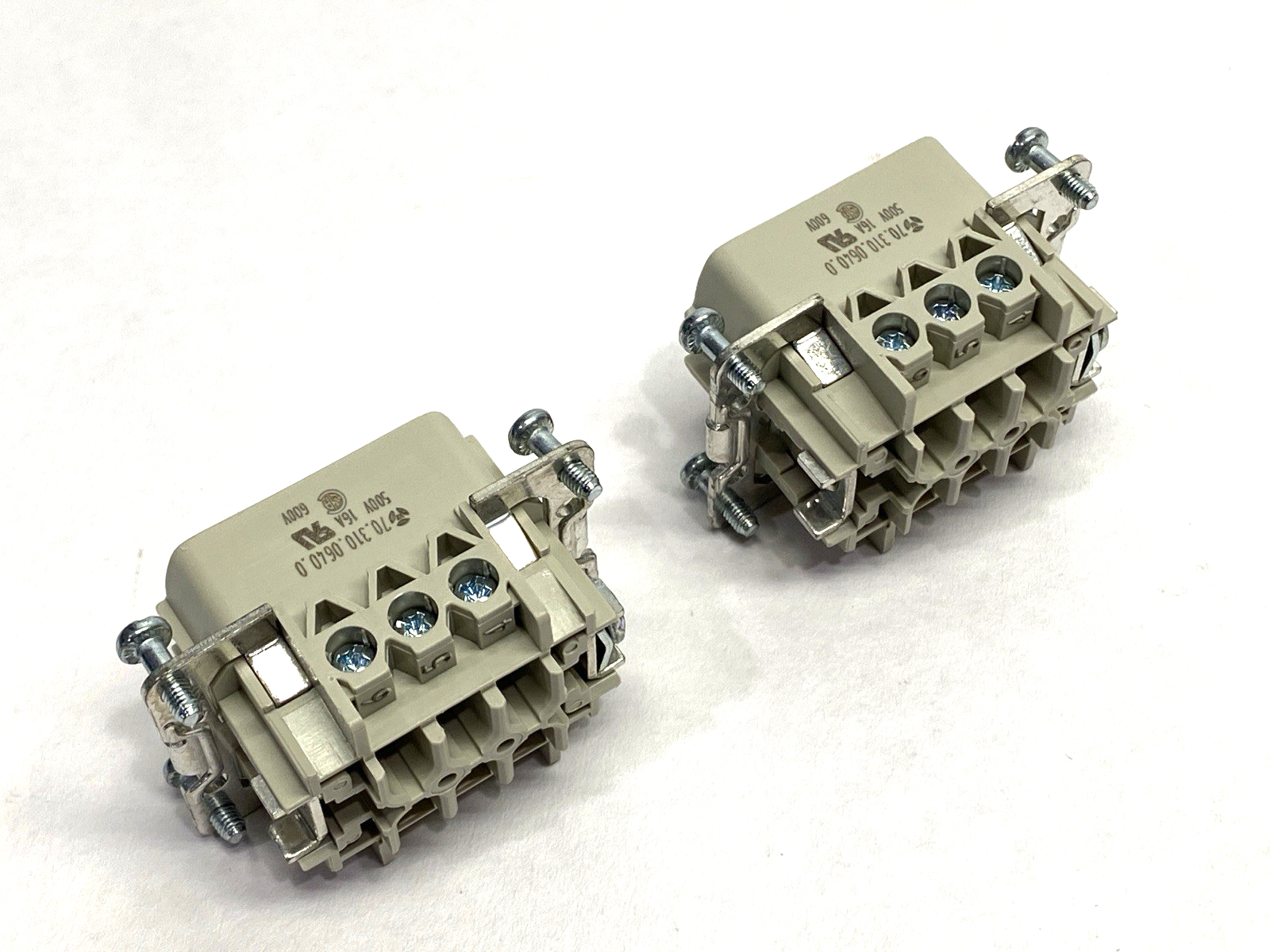 Wieland 70.310.0640.0 Male Insert Screw Type BAS STS 6 2,5 50 600V 16A LOT OF 2 - Maverick Industrial Sales