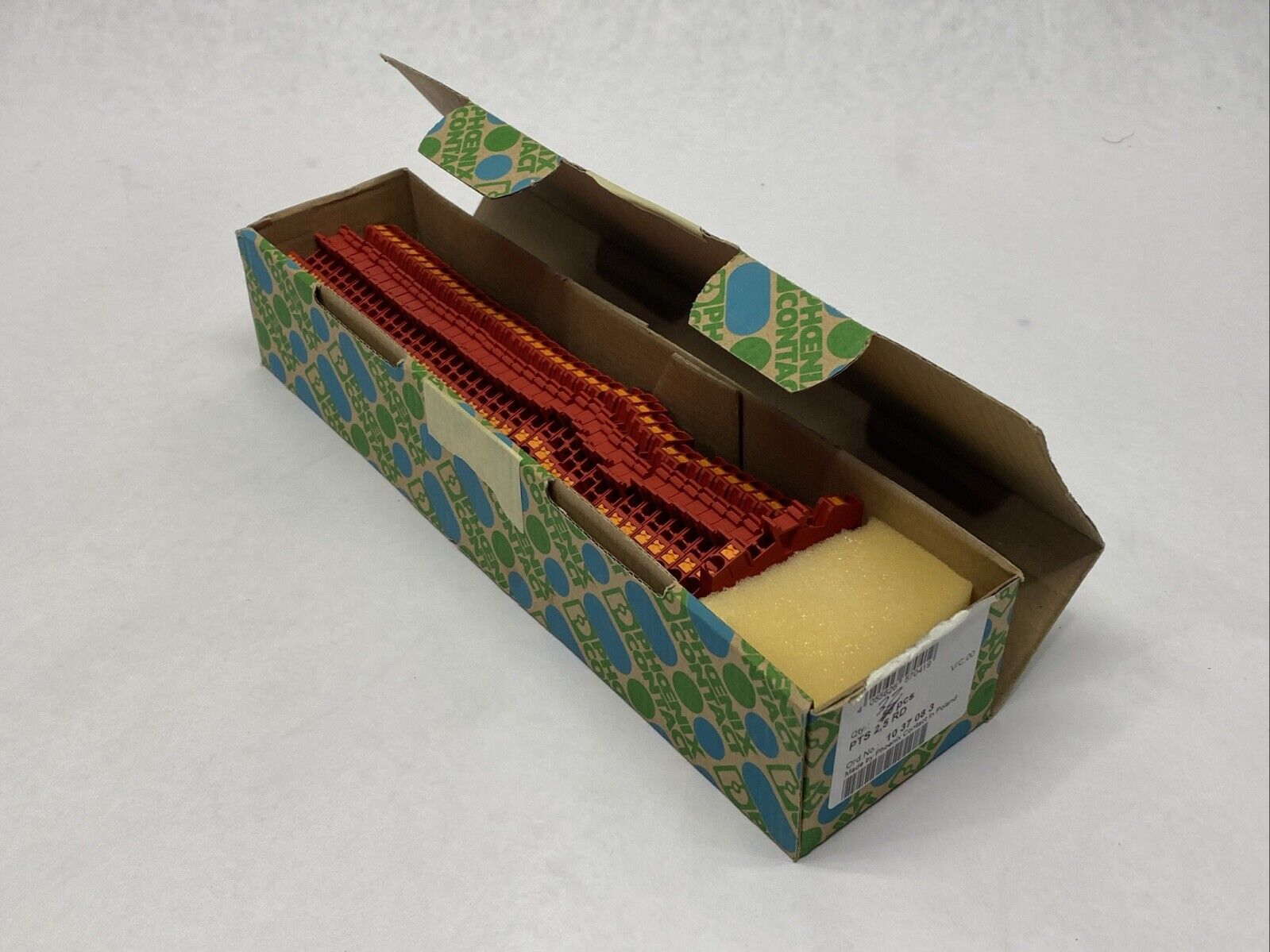 Phoenix Contact PTS 2,5 RD Feed-Through Terminal Block Red 1037083 LOT OF 42 - New – Open box - Maverick Industrial Sales