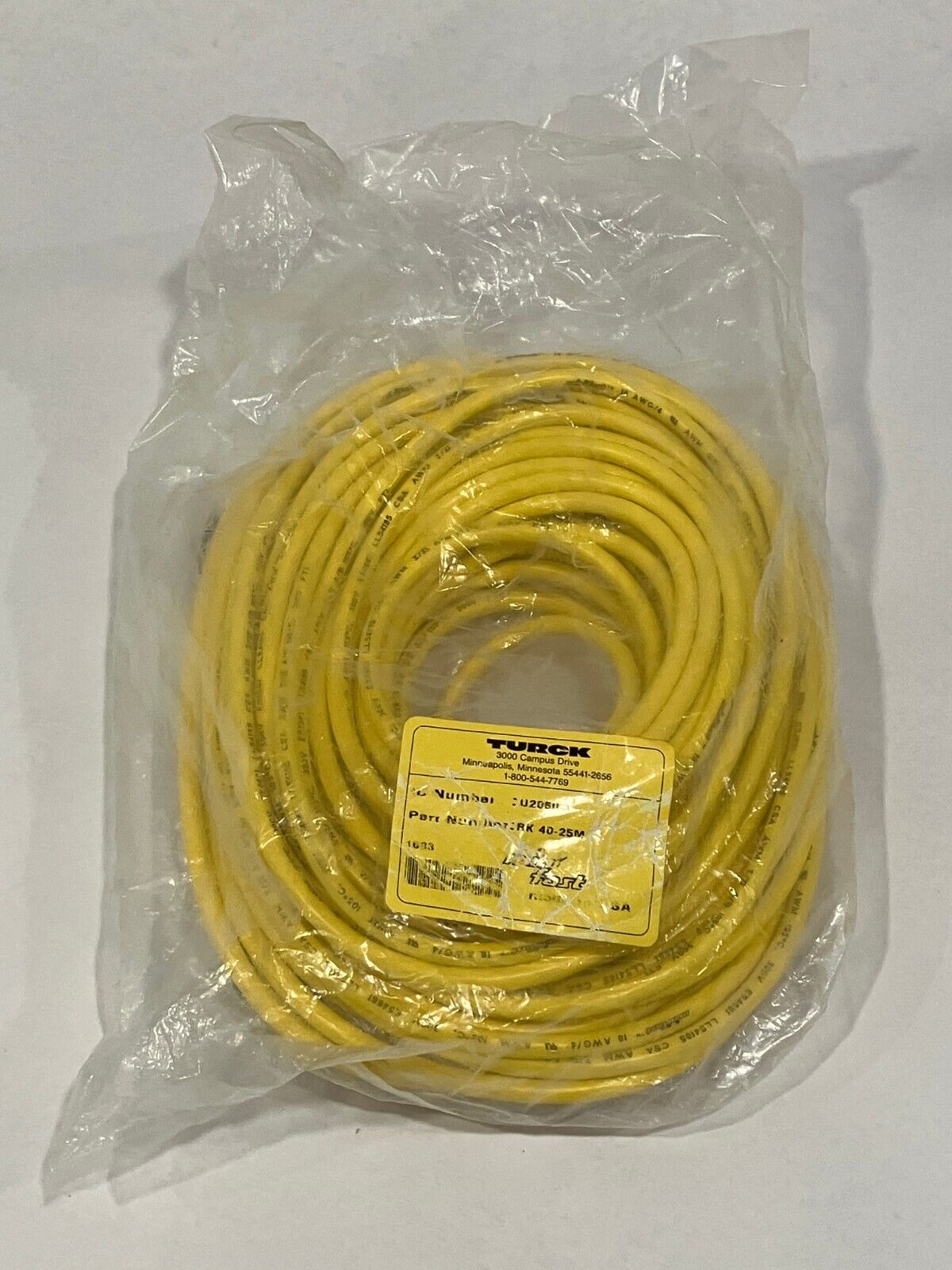 Turck RK 40-25M Single-Ended Cordset 4-pin 7/8"-16 Minifast Female U2060-1 - New - Maverick Industrial Sales