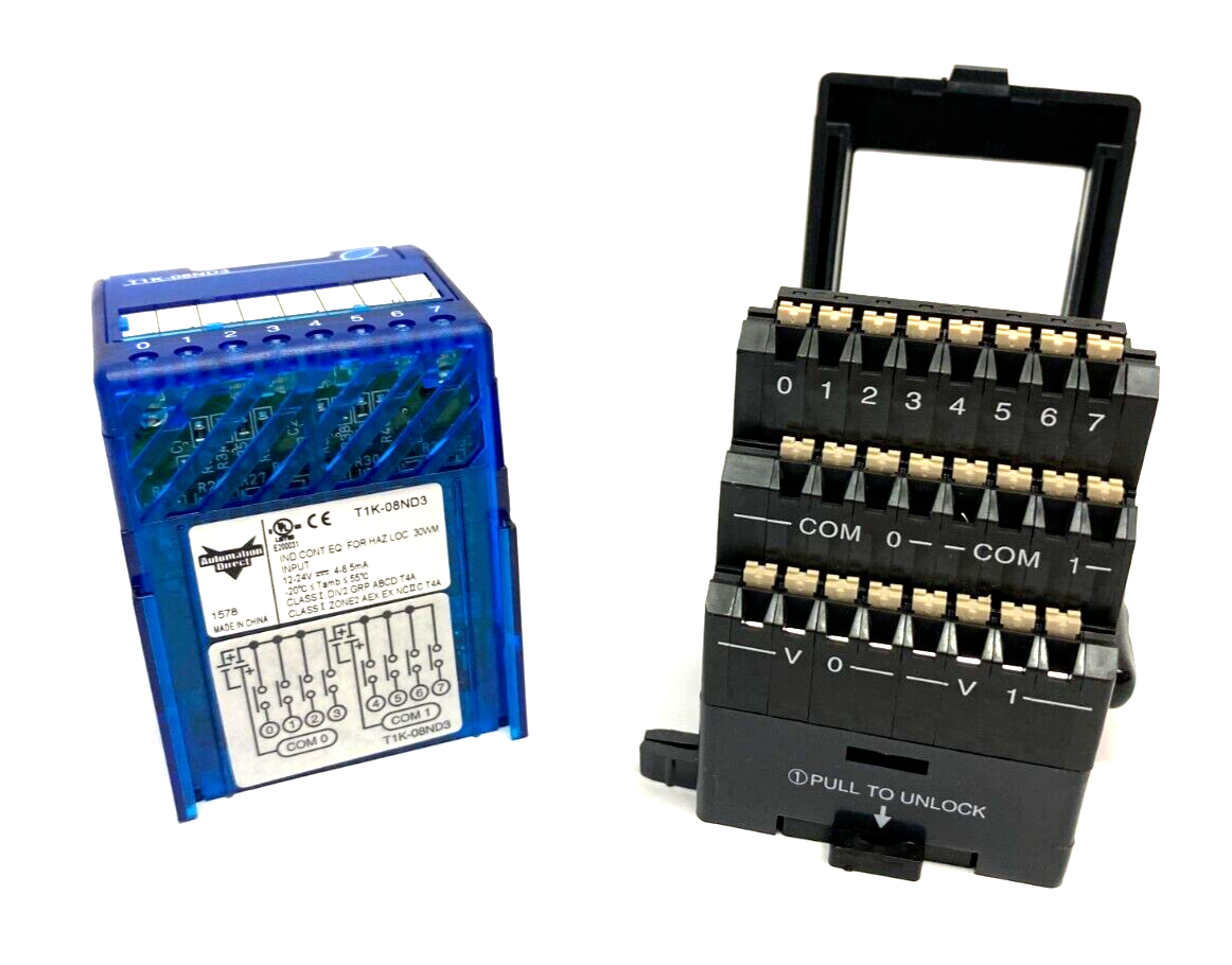 Automation Direct T1K-08ND3 Terminator I/O Discrete Input Module T1K-08B-1 Base - Maverick Industrial Sales