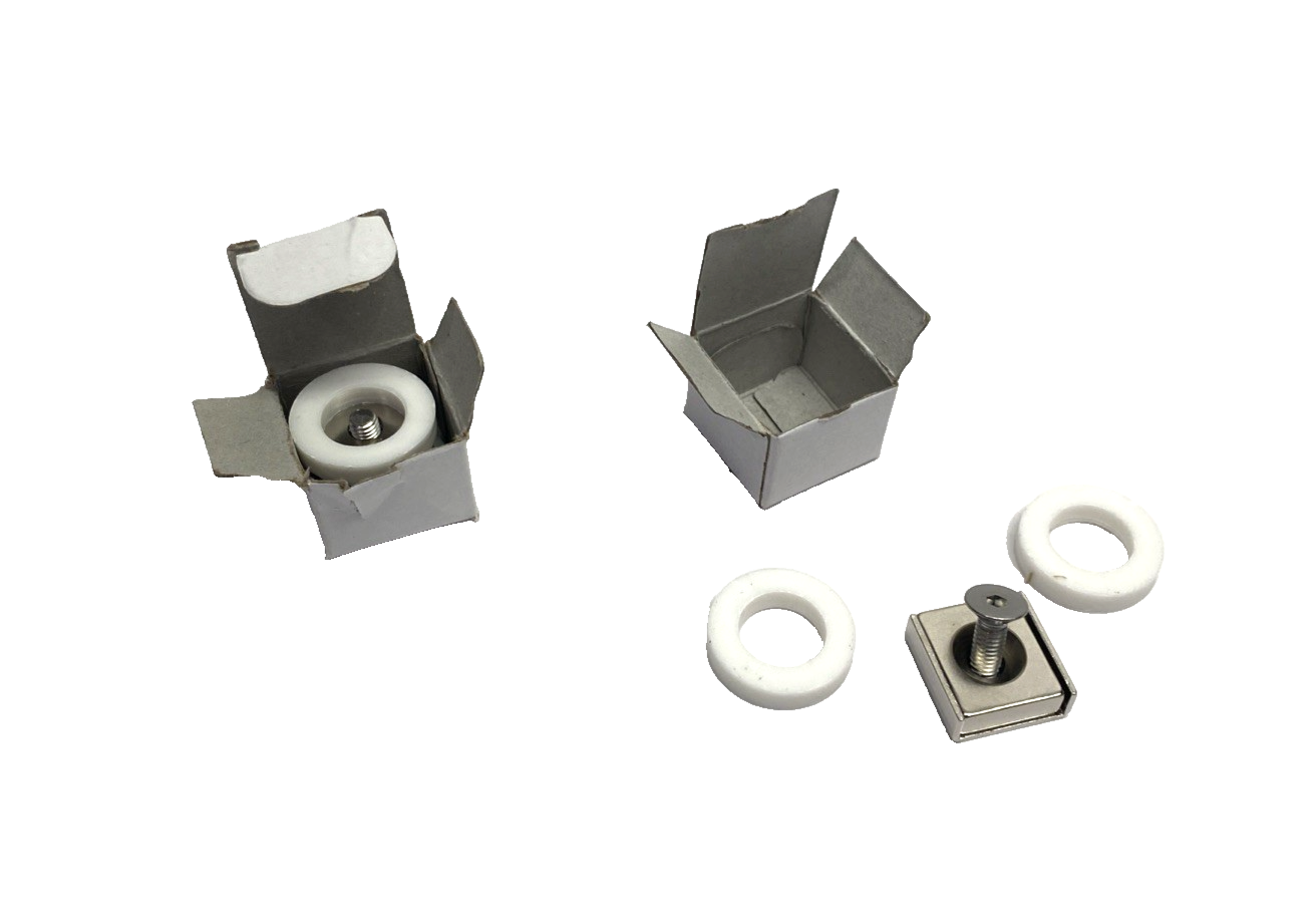 HXCS20 | MiSUMi Magnets w/ Holder, Countersunk Hole, Square, 20mm LOT OF 2 - New – Open box - Maverick Industrial Sales