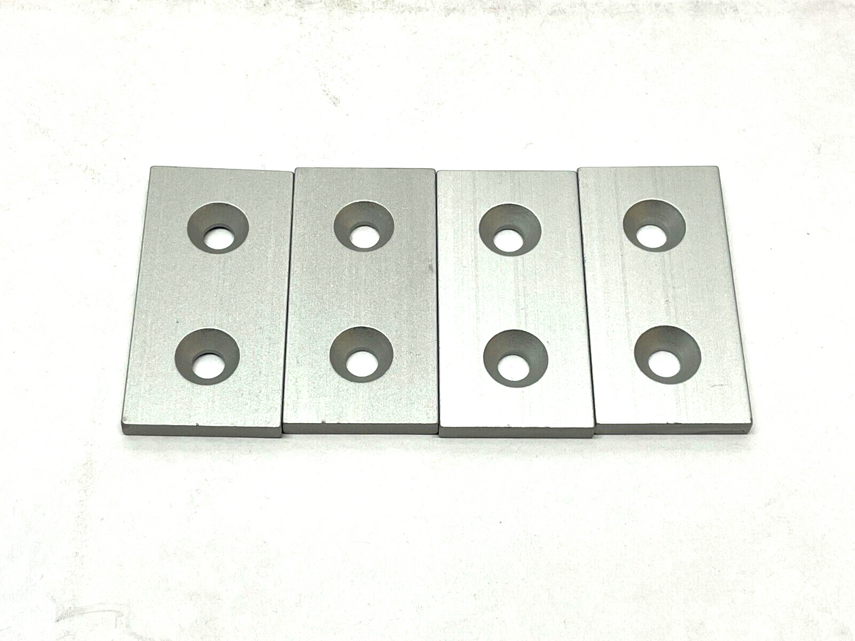 | Countersunk 2-Hole Straight Flat Joining Plate 30mm x 60mm LOT OF 4 - Used - Maverick Industrial Sales