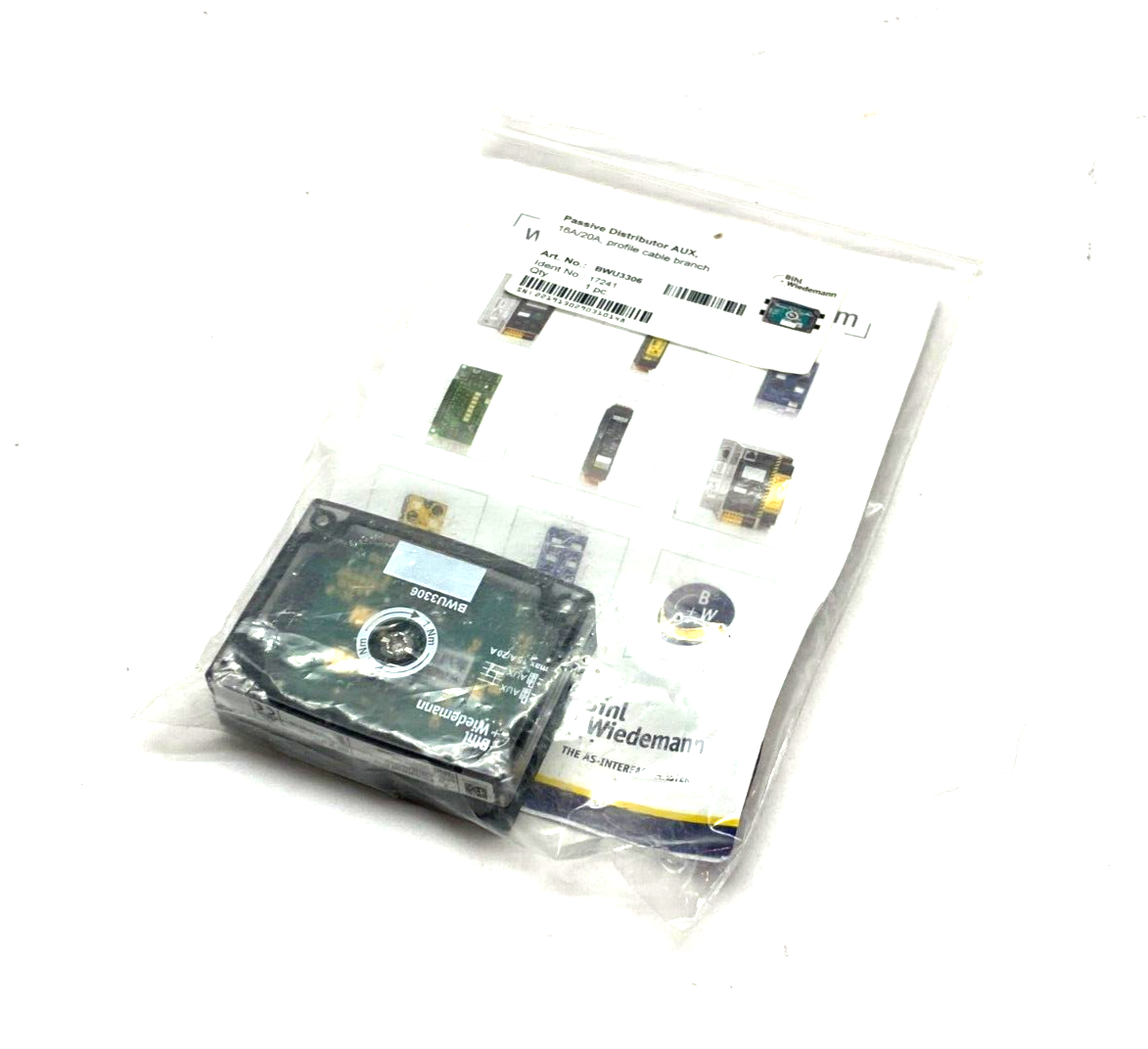 BWU3306, 17241 | Bihl+Wiedemann BWU3306 Passive Distributor 16A/20A Profile Cable Branch 17241 - New - Maverick Industrial Sales