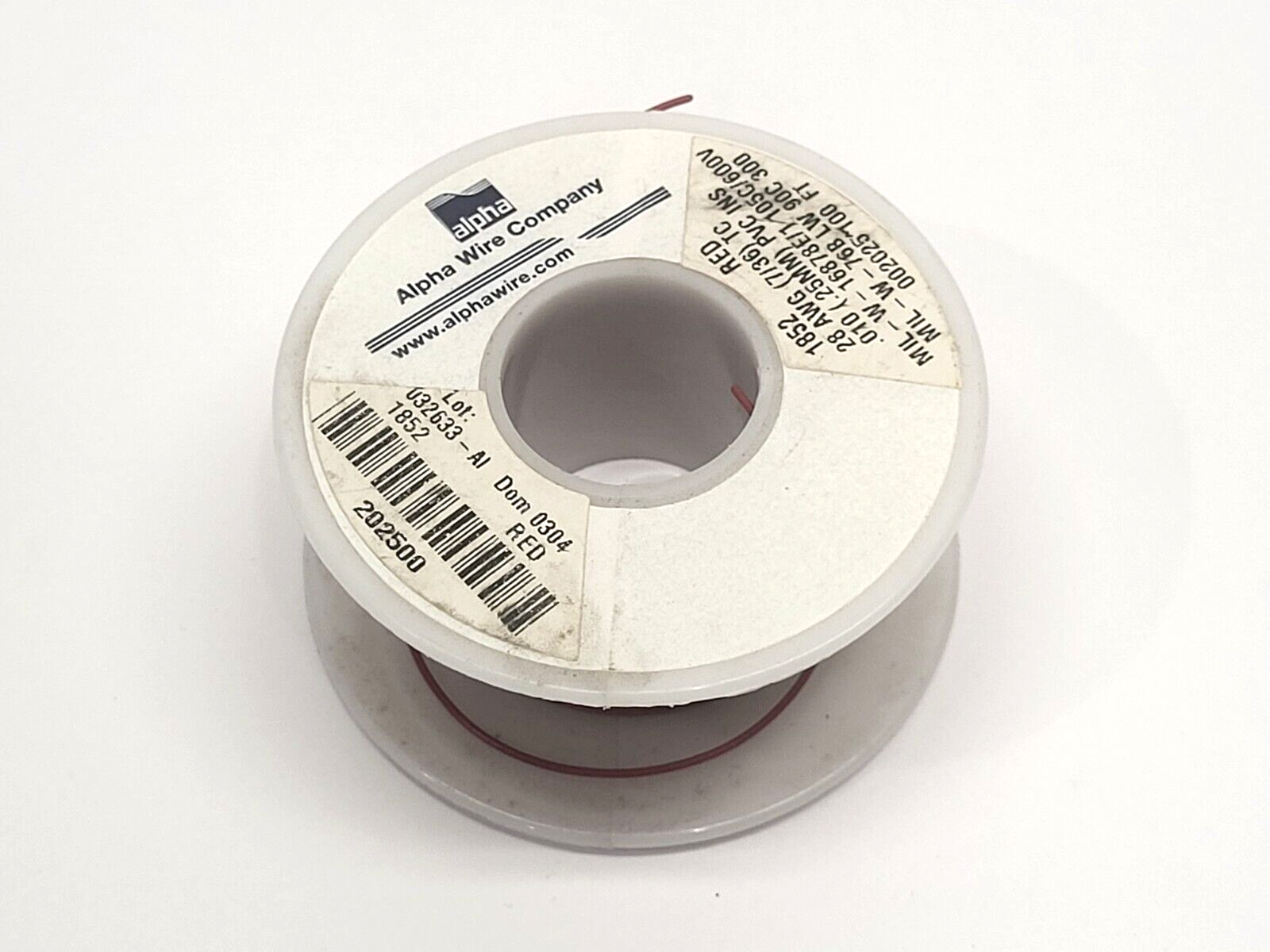 1852 RD001 | Alpha Wire Hook-Up Wire Red 1.5oz Spool - New – Open box - Maverick Industrial Sales