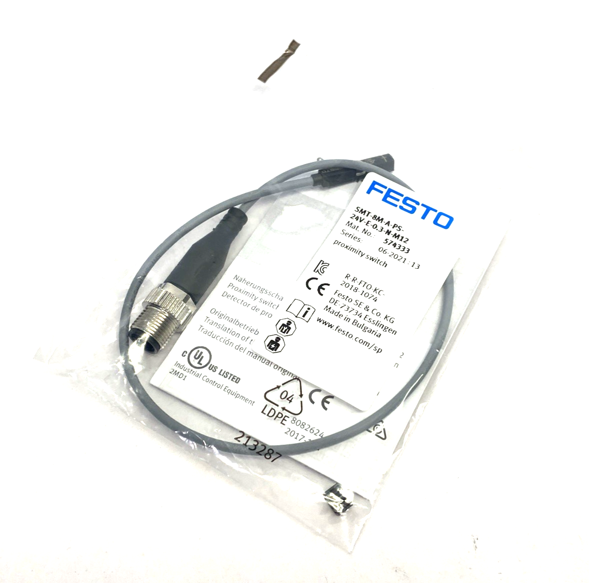 Festo SMT-8M-A-PS-24V-E-0.3-N-M12 Cylinder Proximity Sensor M12 4-Pin 574333 - Maverick Industrial Sales