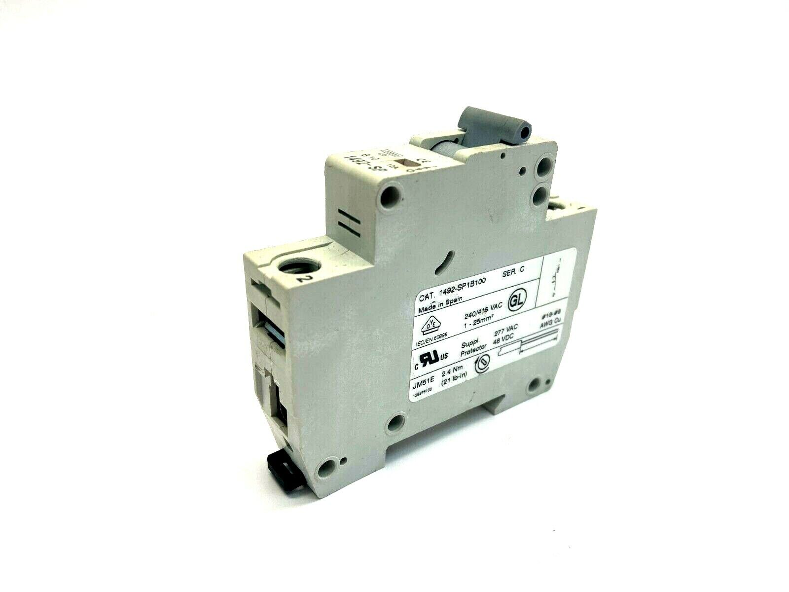Allen Bradley 1492-SP1B100 Ser C Miniature Circuit Breaker 10A - Maverick Industrial Sales