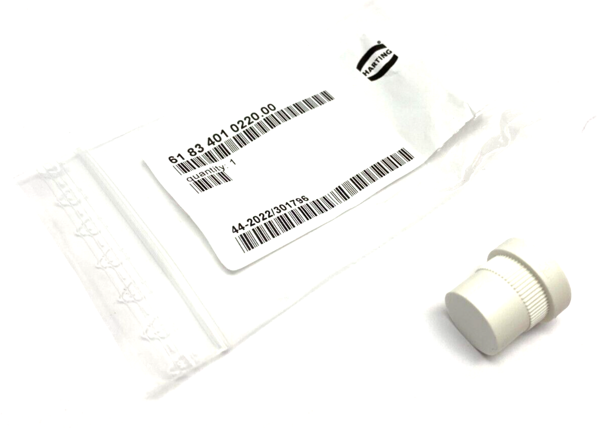 Harting 61834010220 Y-Junction Box Blind Grommet WHITE - New – Open box - Maverick Industrial Sales