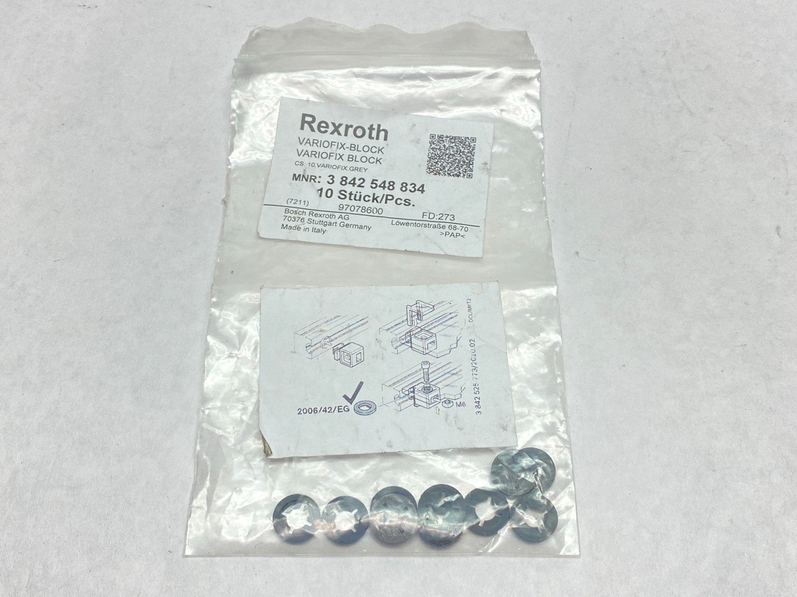 Bosch Rexroth 3842548834 Variofix Block Black PKG OF 10 - Maverick Industrial Sales