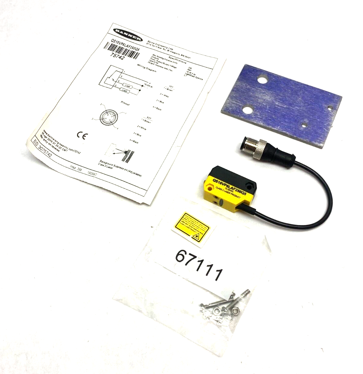Banner QS18VP6LAF250Q5 WORLD-BEAM All Purpose Photoelectric Sensor 75742 - Maverick Industrial Sales