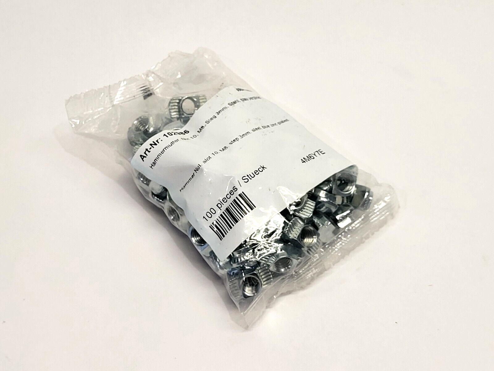 102986 Hammer Nut M8 Steel PACKAGE OF 100 - New - Maverick Industrial Sales