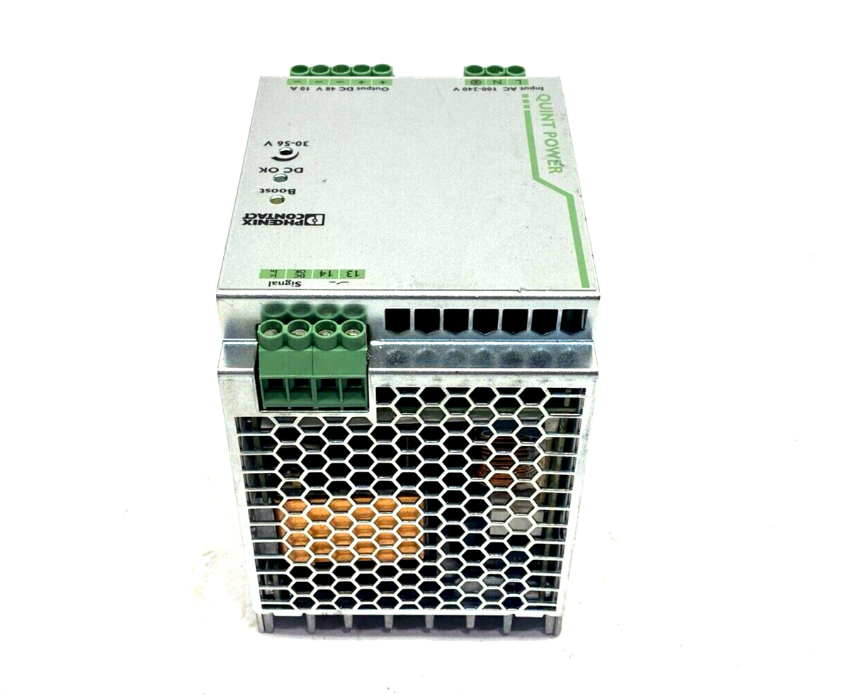 QUINT-PS/1AC/48DC/10,2866682 | Phoenix Contact QUINT-PS/1AC/48DC/10 Power Supply Unit 48VDC 10A 2866682 - Used - Maverick Industrial Sales