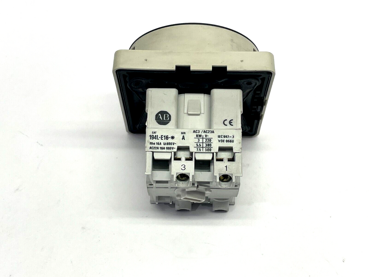Allen Bradley 194L-E16-1752 Ser. A Load Switch w/ OEM Handle - Used - Maverick Industrial Sales