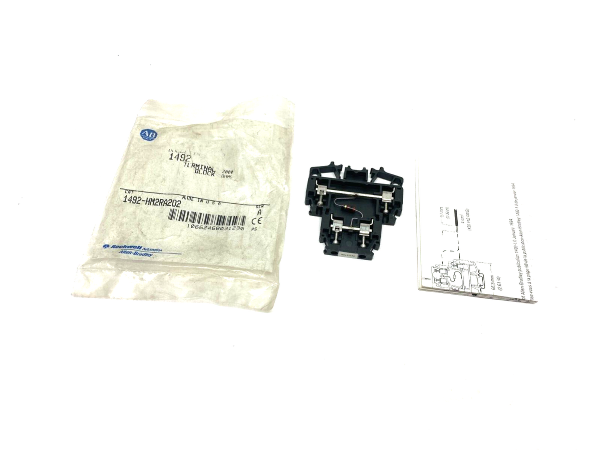 1492-HM2RA202 | Allen Bradley Ser. A Double Circuit Resistor Terminal Block BLACK - New Other - Maverick Industrial Sales