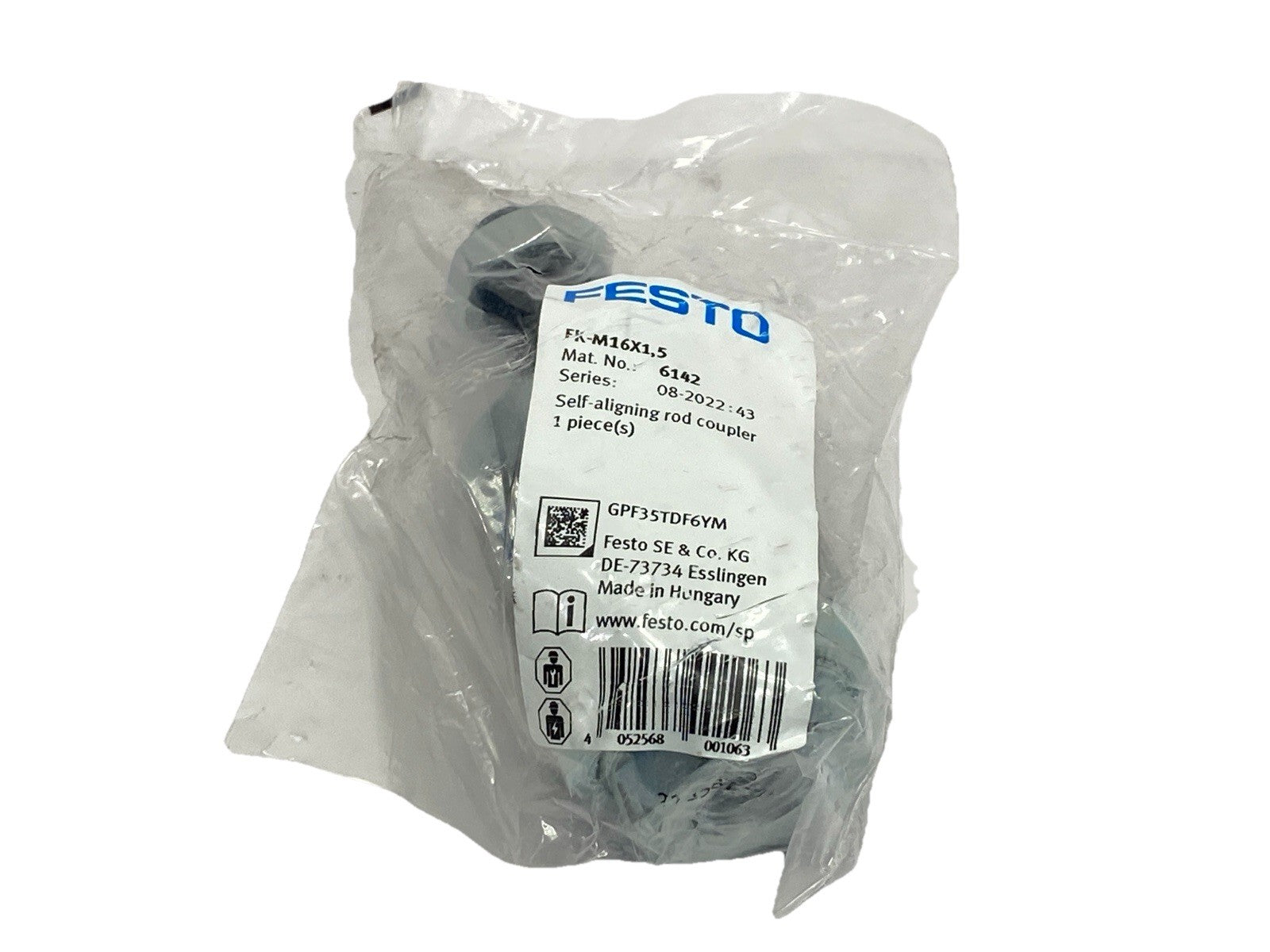Festo FK-M16X1,5 Self-Aligning Rod Coupler 6142 - Maverick Industrial Sales