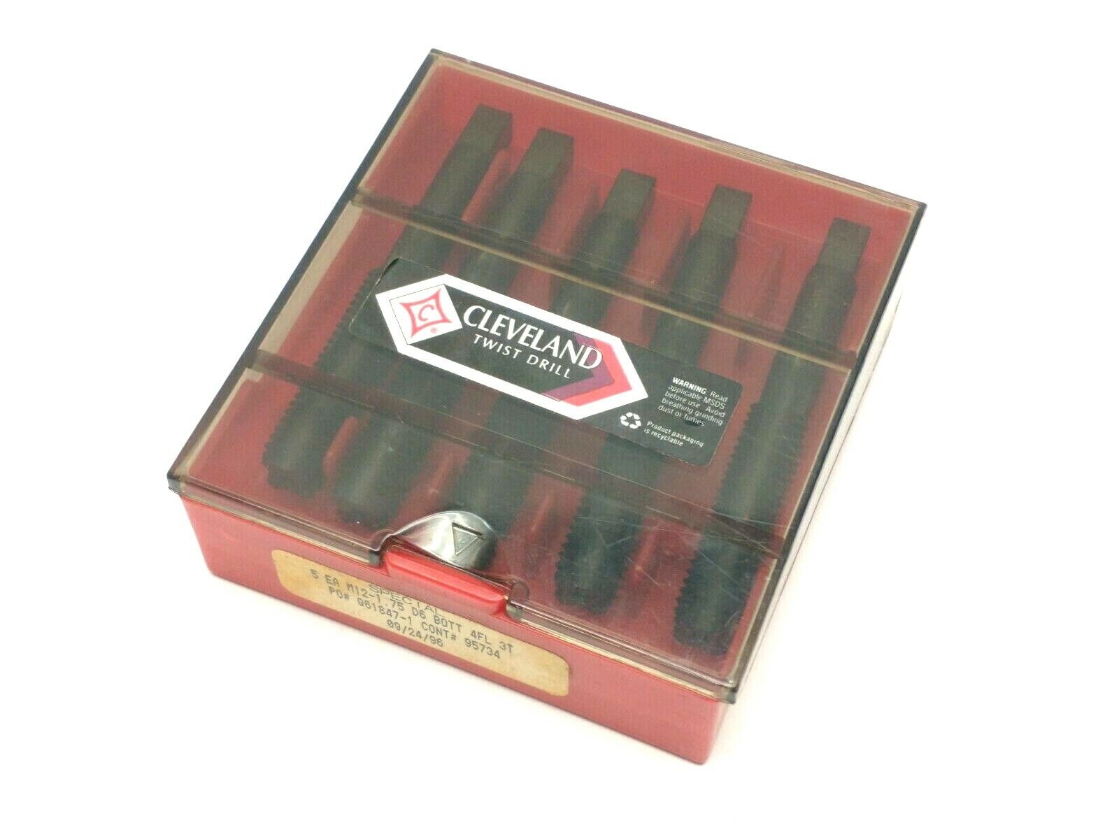 Cleveland 95734 M12-1.75 D6 3T Straight 4-Flute Bottoming Hand Tap PACK OF 5 - Maverick Industrial Sales