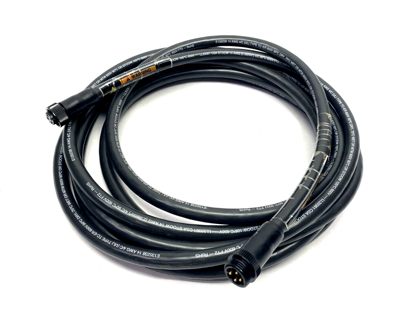 Brad 114130A56M060 BradPower 4-Pin Male To Female Cordset 6m - Used - Maverick Industrial Sales