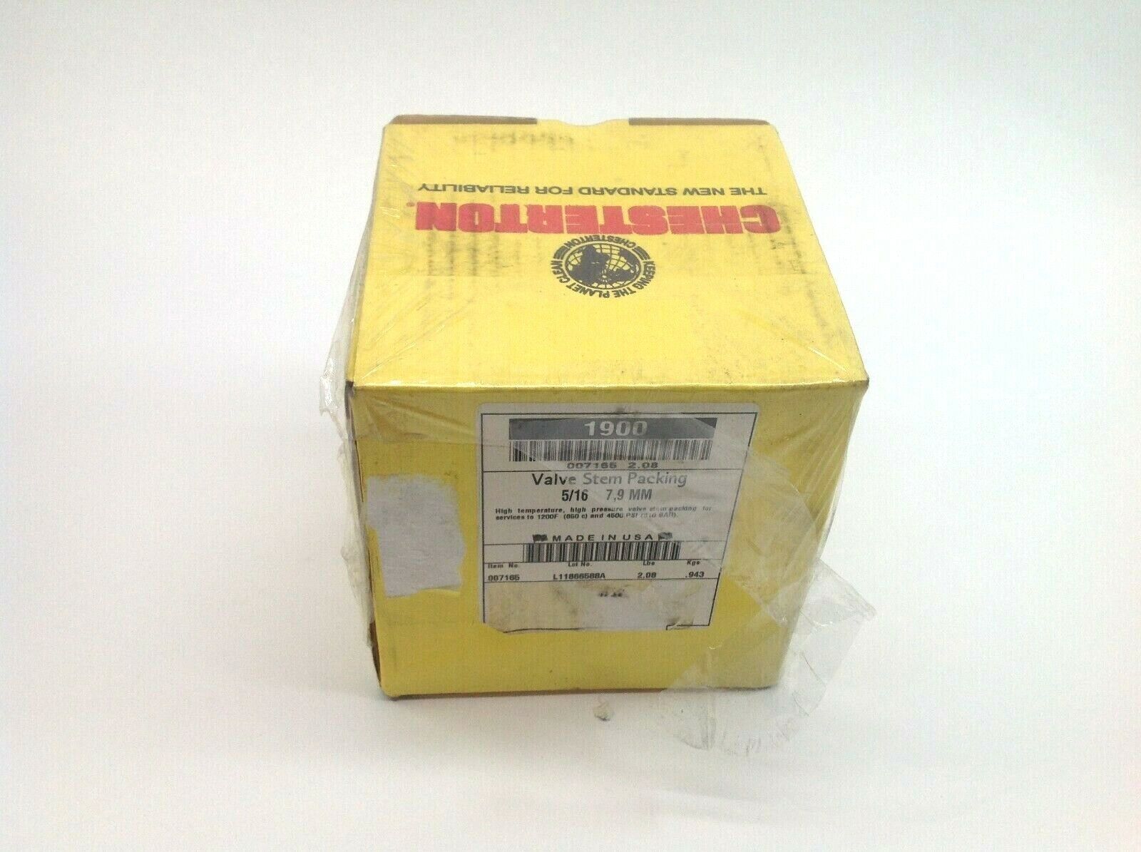 Chesterton 1900 Valve Stem Packing 5/16 7,9MM 1.94 lbs - Maverick Industrial Sales