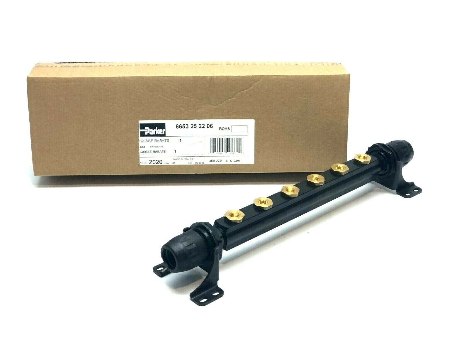 Parker Transair 6653 25 22 06 Pipe Connector 6-Port Manifold 1" - New - Maverick Industrial Sales