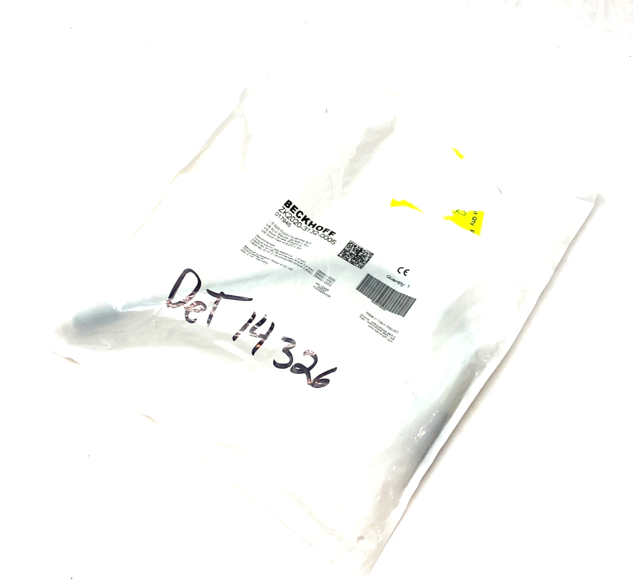 Beckhoff ZK2020-3132-0005 Double Ended Power Cable M8 4-Pos Male to Fem - Maverick Industrial Sales
