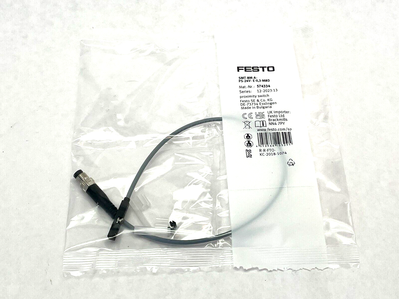 Festo SMT-8M-A-PS-24V-E-0,3-M8D Proximity Sensor 574334 - Maverick Industrial Sales