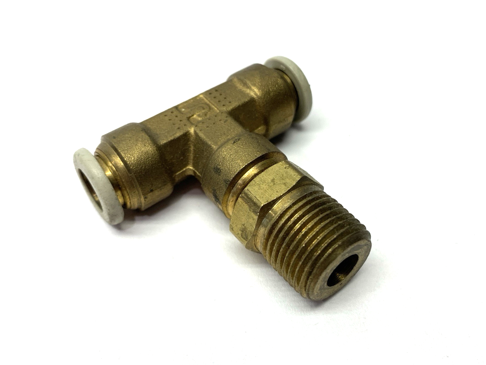 Parker 172PTC-6-6 Prestolok Tee Fitting Push to Connect 3/8" x Male NPT 3/8" - New – Open box - Maverick Industrial Sales