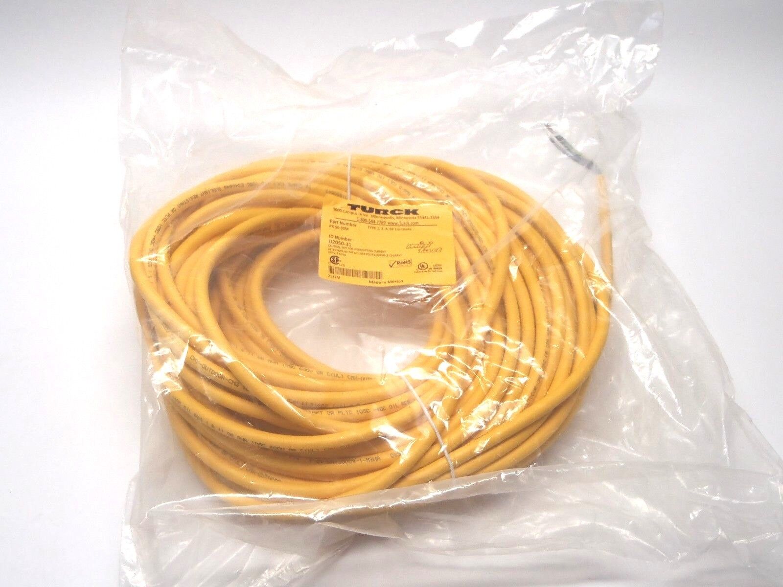 Turck RK 50-30M Mini Fast Cordset U2050-31 - New - Maverick Industrial Sales