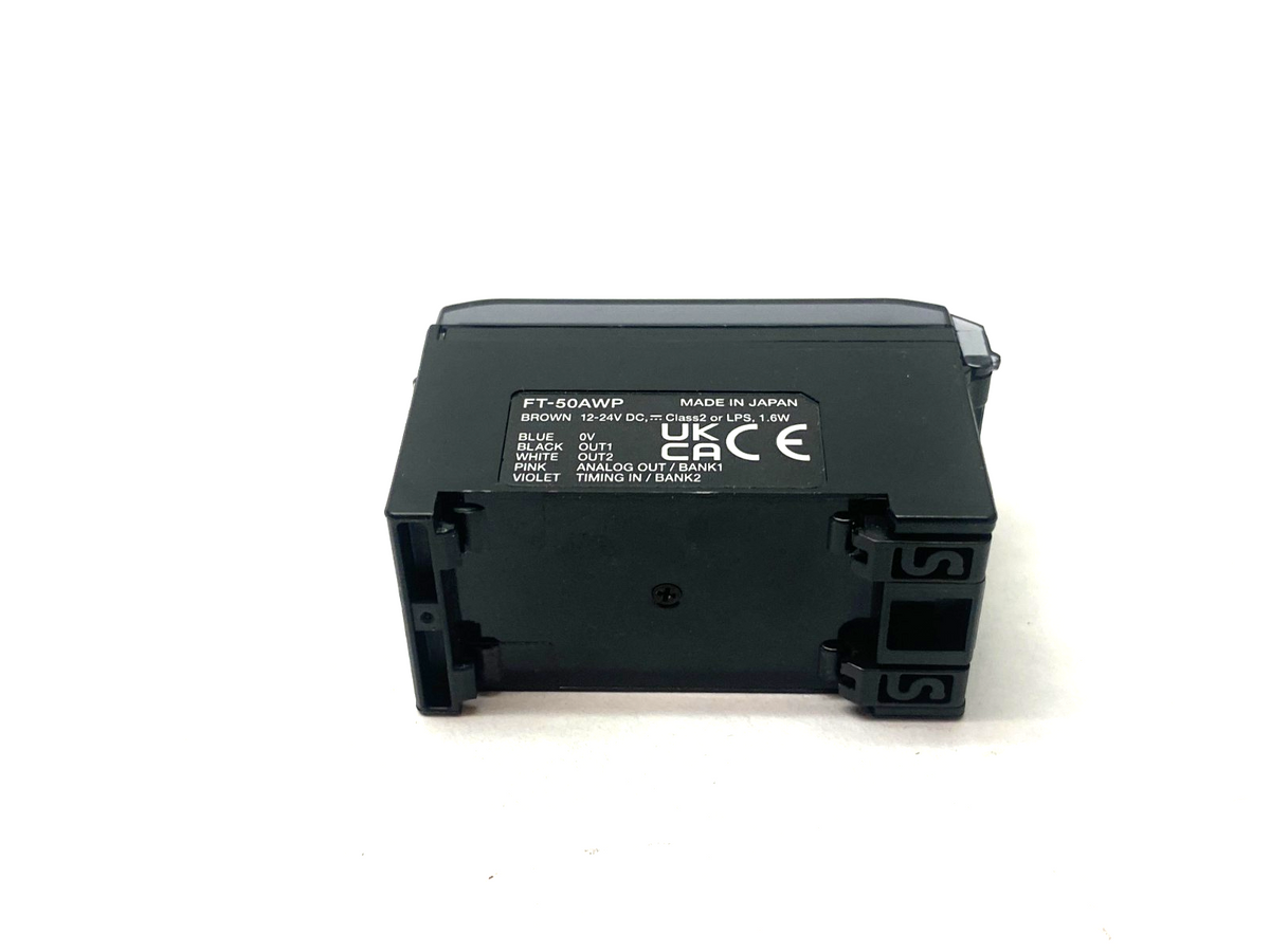 FT-50AWP | Keyence Digital Infrared Temperature Sensor Amplifier, DIN Mount, PNP - Used - Maverick Industrial Sales