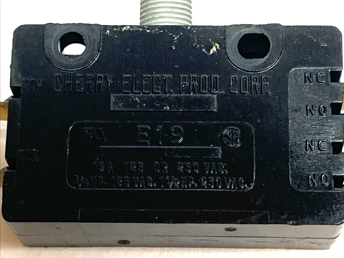 E19 | Cherry Electric Snap Action Limit Switch DPDT 15A 125/250VAC NC/NO LOT OF 2 - Used - Maverick Industrial Sales