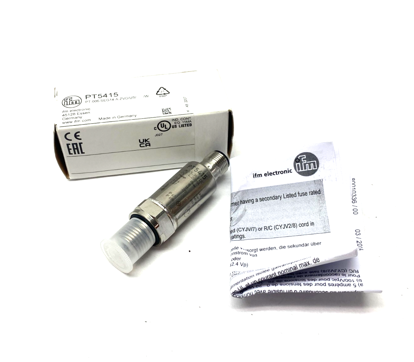 Ifm PT5415 Pressure Transmitter PT-006-SEG14-A-ZVG/US/ /W - New – Open box - Maverick Industrial Sales